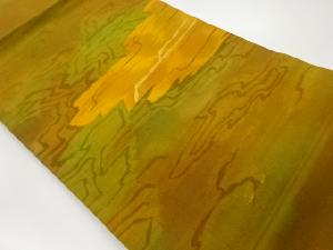 手織り紬抽象模様織出し名古屋帯